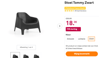 Wakefield tuinstoel Tommy voor €18 bij Karwei