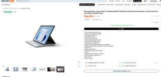 Microsoft Surface Laptop Studio i5-11300H/16GB/512 GB SSD/14.4 Quad HD/Táctil/Windows 11 Home Hybrid (2-in-1) por 714,99€