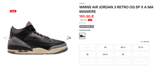 ordan 3 Retro OG SP 'A Ma Maniére Black Violet Ore' voor €160,96 bij Kickx