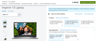 Dell Inspiron 15 inch Laptop voor €499