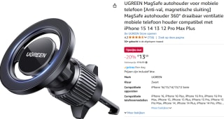 UGREEN Telefoonhouder Compatibel met MagSafe voor €13,59 bij Amazon