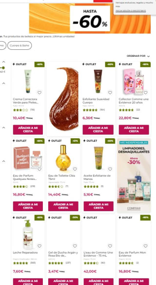 -60% descuento en zona outlet Yves Rocher