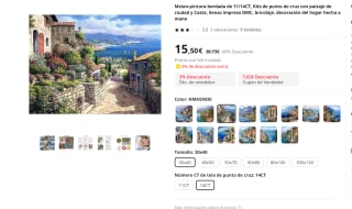 Recopilación de kits de punto de cruz desde 7,08