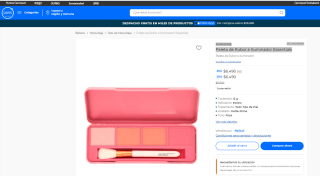 Paleta de rubor e iluminador Markwins Essentials por $6.490