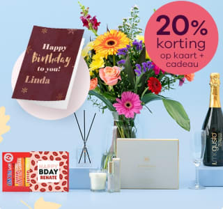 20% korting op kaart met cadeau bij Greetz