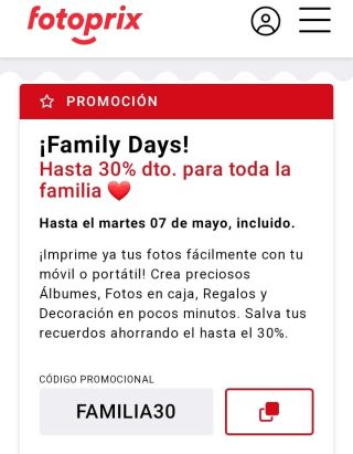 -30% de Descuento en Fotos con Fotoprix.