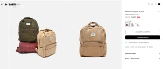 Mochila con tejido de pana por 15€