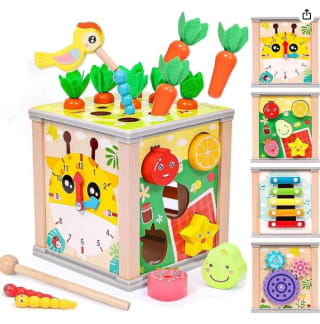Cubo Actividades Bebe 6 en 1 de Madera, por 9,99€