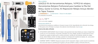 147 piezas Kit de Herramientas Relojero por 11,79€