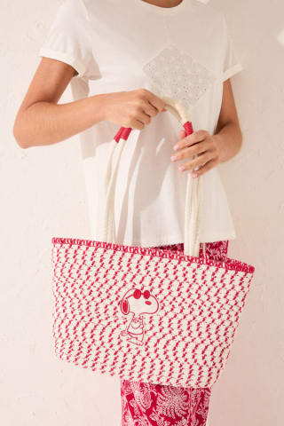 Women'secret Bolso mediano shoper Snoopy por 15,99€