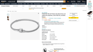 Pulsera Marvel PANDORA de plata por 44€