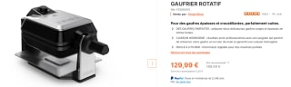 Gaufrier rotatif Krups à 129,99€