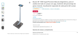 Beurer BF 1000 SuperPrecision Báscula diagnóstica por 249,99€