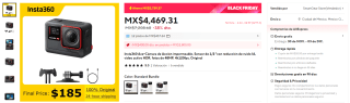 Insta360 Ace Cámara de Acción Bundle por $3,869 en AliExpress con cupón