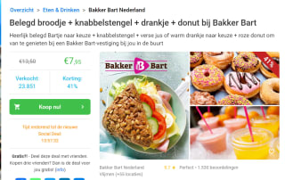 Social Deal voor €2,50 korting