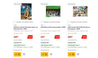 Tot 30% korting op LEGO film- en gamehelden bij Bol