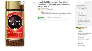 2 Packs de 6 Unidades de Descafeinado café soluble descafeinado intensidad 7 frasco 100 g por 43.6€