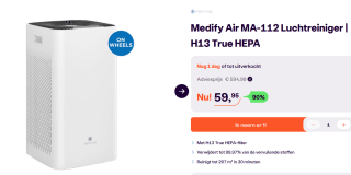 Medify Air MA-112 Luchtreiniger – 855 m³/u Air Purifier voor €59,95 bij iBOOD