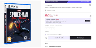 Juego PS5 Marvel's Spider-Man: Miles Morales por 28.71€ (Cuenta Nueva 18.71€)