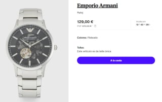 Reloj para Hombre Emporio Armani por 129€