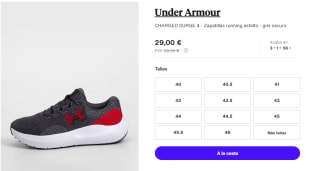 Zapatillas para Hombre Under Armour CHARGED SURGE 4 por 29€