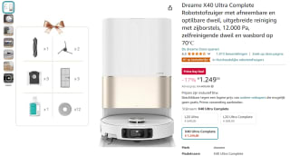Dreame X40 Ultra robotstofzuiger voor €1249 bij Amazon (Prime)