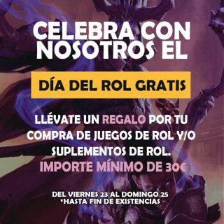 Celebramos el Día del Rol Gratis! Llévate un Regalo por tu compra de Juegos de Rol y/o Suplementos de Rol.