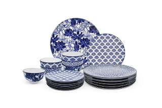 Service de table Homeside 18 pièces Mix & Match Bleu à 15€