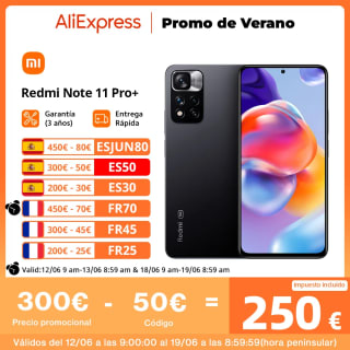 Xiaomi Redmi Note 11 Pro+ 5G con 8GB 256GB por solo 250€