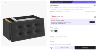 T-LoVendo Puff de almacenaje Plegable por 15.63€ (Cuenta Nueva 9.54€)