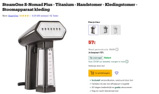 SteamOne S-Nomad Plus - Titanium - Handstomer voor €57 bij Bol