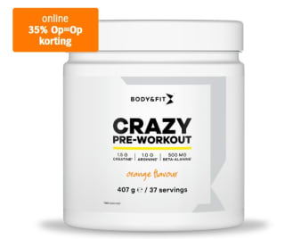 Body & Fit Crazy pre-workout orange voor €15,59 bij de AH