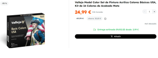 Set de Pintura Acrílica Colores Básicos USA, Kit de 16 Colores de Acabado Mate por 24.99€