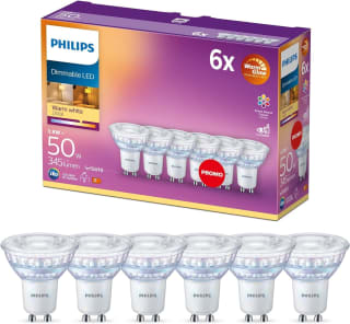 Philips energiezuinige LED Spot - 50 W - GU10 - warmwit licht - 6 stuks voor €9,99 met Amazon Prime