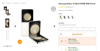 Samsung Galaxy Z Flip5 512GB Crema por $12,699 en Doto