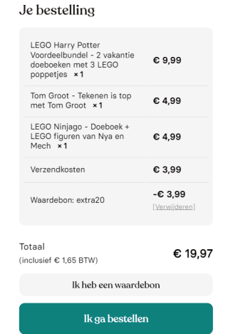 20% extra korting op de sale bij Kinderboekjes