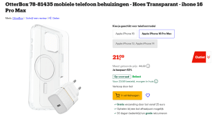 OtterBox Protection-Bundel voor iPhone 16 Pro Max voor €21,39 bij Bol