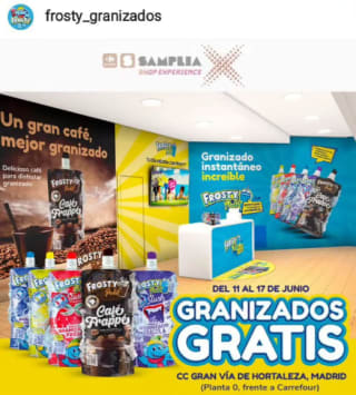 Granizados gratis con Samplia en Madrid