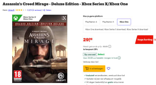 Assassin's Creed Mirage Deluxe Edition voor €29,99 bij Bol.
