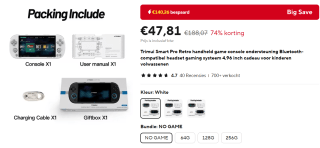 Trimui Smart Pro Retro handheld game console voor €47,81 bij Aliexpress
