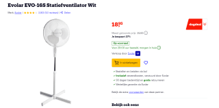 Statiefventilator Evo-16S voor €18,95 bij Bol