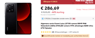 Xiaomi 13T - 5G smartphone voor €286,69 bij Aliexpress