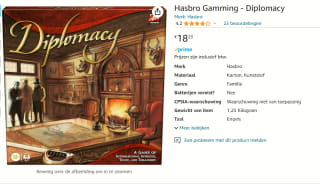 Diplomacy - Engelstalig Bordspel voor €18,23 bij Amazon