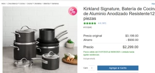 Batería de cocina Kirkland Signature 12 piezas por $2,299 en Costco