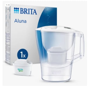 BRITA Aluna Jarra Filtradora de Agua de 2,4 L + 1 filtro por 8,26€