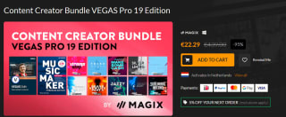 MAGIX Content Creator Bundle inclusief VEGAS Pro 19 voor €22,29 bij Fanatical