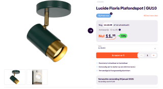 Lucide Floris Plafondspot | GU10 voor €11,95 bij iBOOD