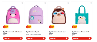 Diverse Squishmallow tassen voor €9,99 bij Kruidvat