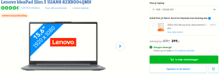 Lenovo IdeaPad Slim 3 15 | 82XB006EMH voor €399 bij Coolblue