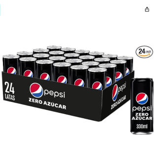 Pack 24 Pepsi Zero Refresco de Cola 24 x 330ml por 11.23€